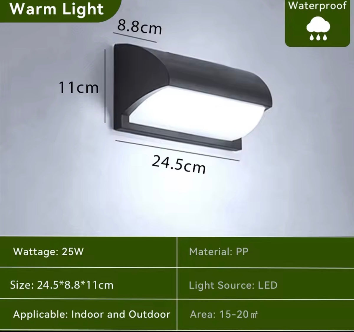 OUTDOOR WALL LIGHT.