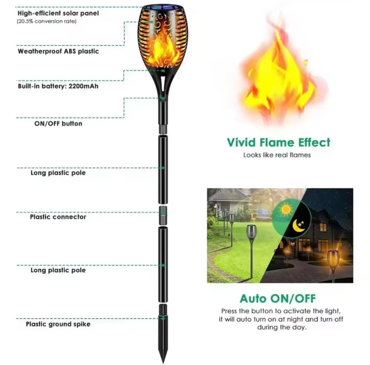 SOLAR FIRE LAMP
